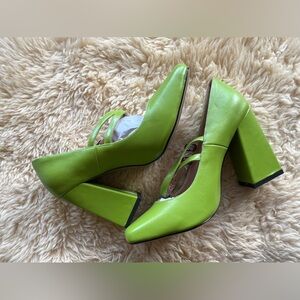 Brand new lime green high Mary Jane’s never worn